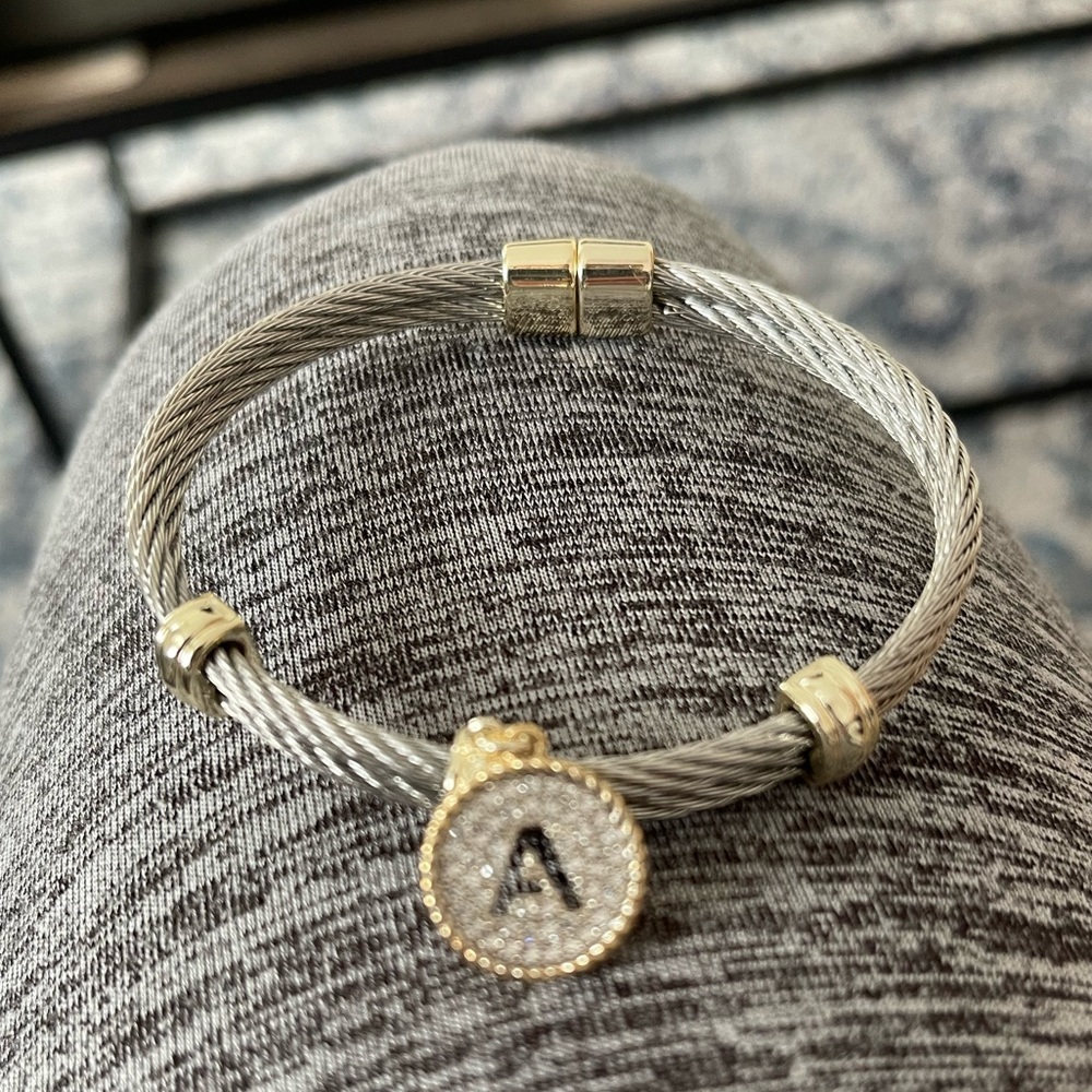 ‘A’ charm bracelet